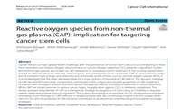 مقاله ی سیستماتیک ریویو جدید مرکز تحقیقات آسیب شناسی و سرطان تحت عنوان Reactive oxygen species from non‑thermal gas plasma (CAP): implication for targeting cancer stem cells  به چاپ رسید.